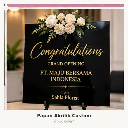 Papan Bunga Akrilik Aeon Mall Jakarta Garden City
